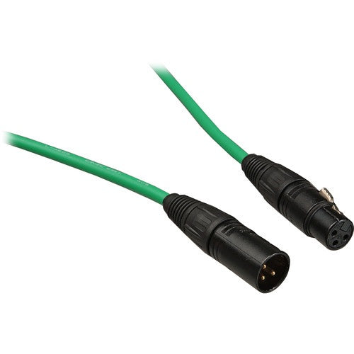 Whirlwind MKQ Quad Microphone Cable XLR Balanced With Canare Star-Quad | 50' | Green