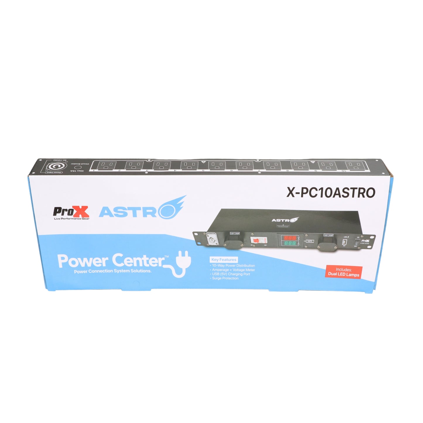 ProX X-PC10ASTRO 10-Way Rear Panel Rack Power Distribution Center