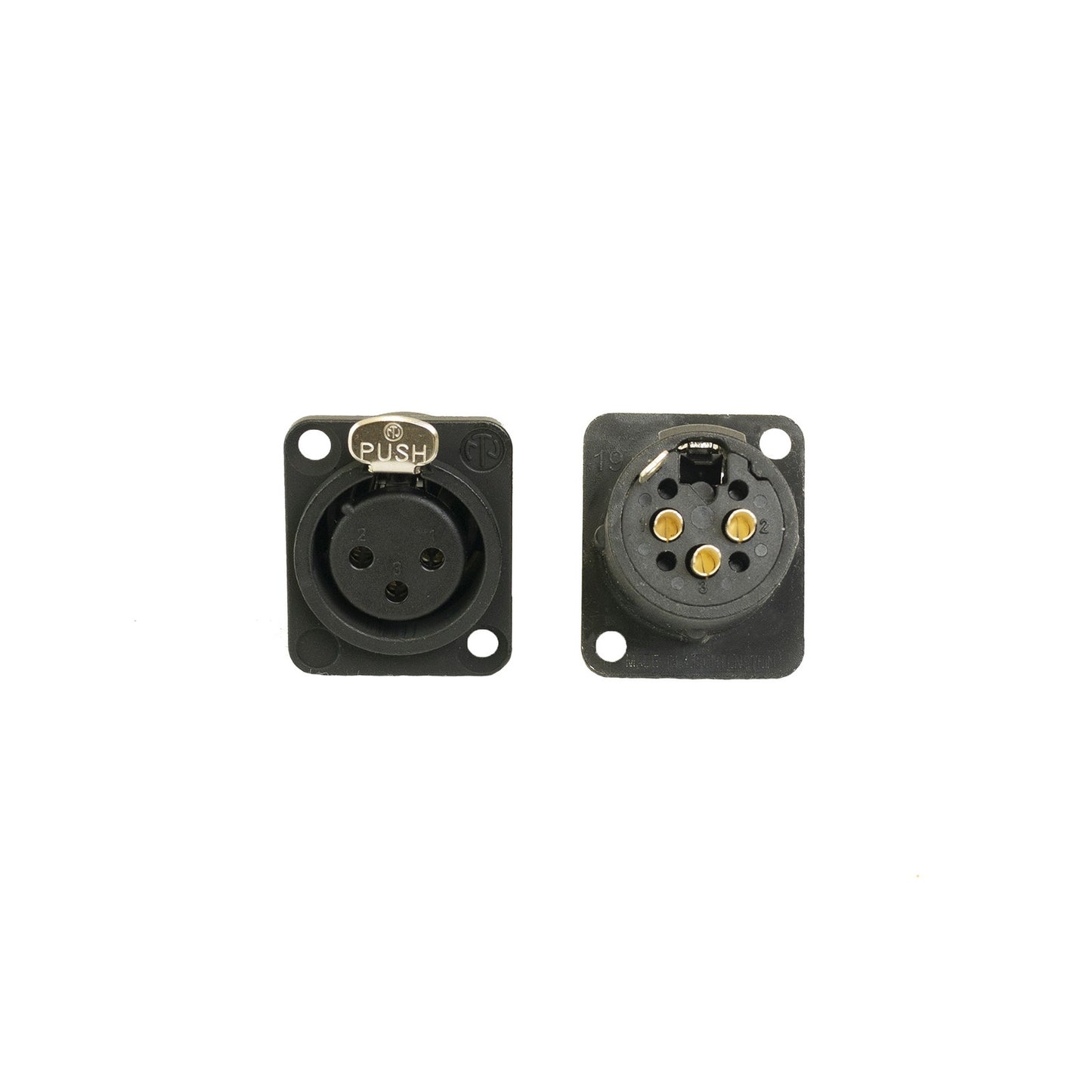 Ace Backstage C-15102 Locking 3-Pole Female XLR Panel Receptacle