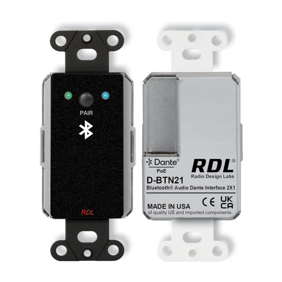 RDL DB-BTN21 Bluetooth Audio Dante Network Interface