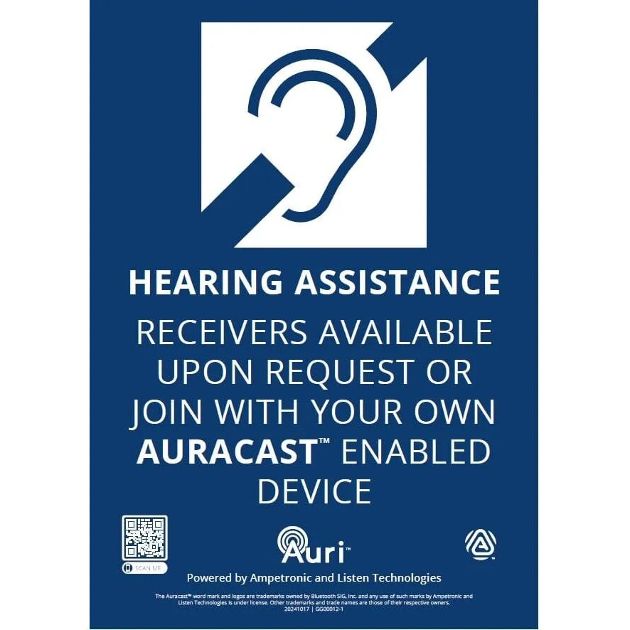 Listen Technologies LA-308 Auri Assistive Listening Signage