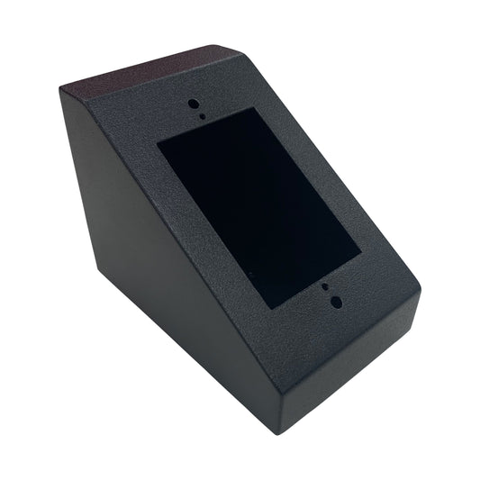 Ace Backstage 147G1BK angled view showing sloped face and 1-gang opening with mounting screw holes