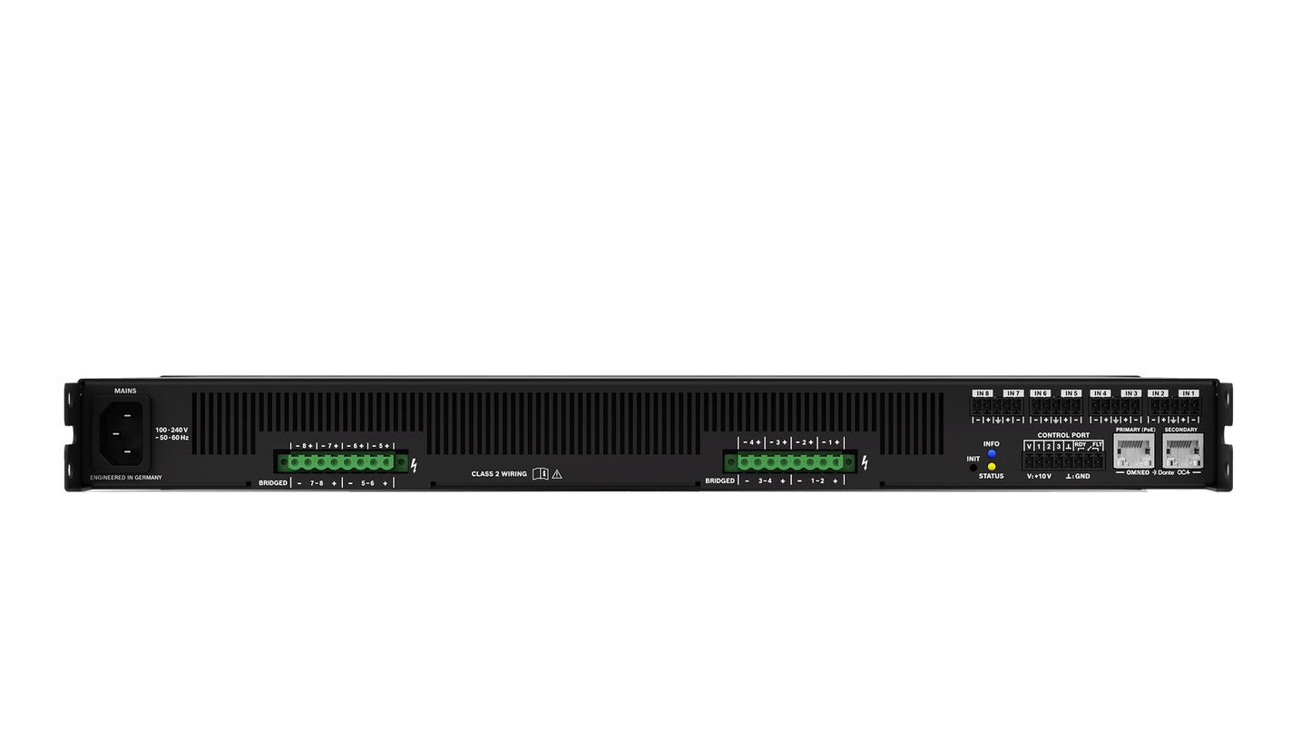 Dynacord IX Networked DSP Amplifier With Dante | 6 kW | 8-Channel