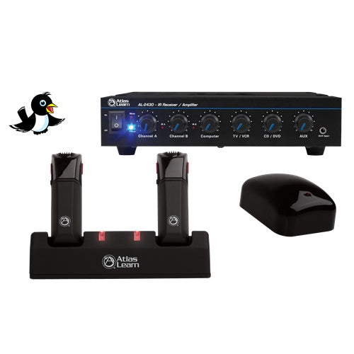 AtlasIED Atlas Learn Dual MAGPIE Wireless Mic and Single IR Dome Kit