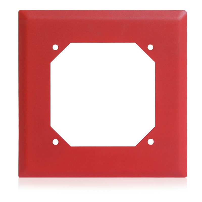 AtlasIED Semi-Flush Adapter for Voice/Tone Speakers Recessed Outlet Box Cover Plate | Red