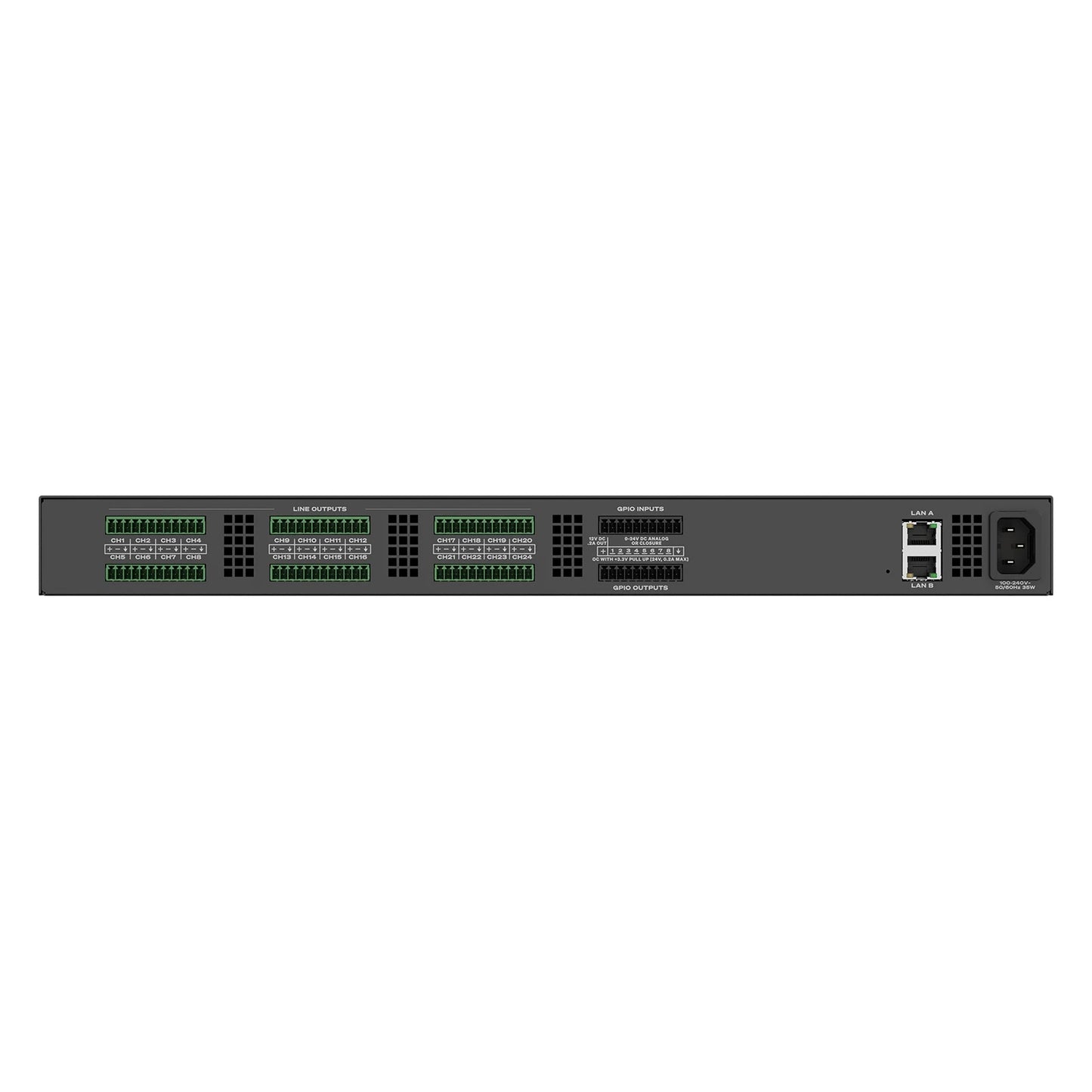 Q-SYS QIO-L24o Network Audio Expander 24 Line Outputs