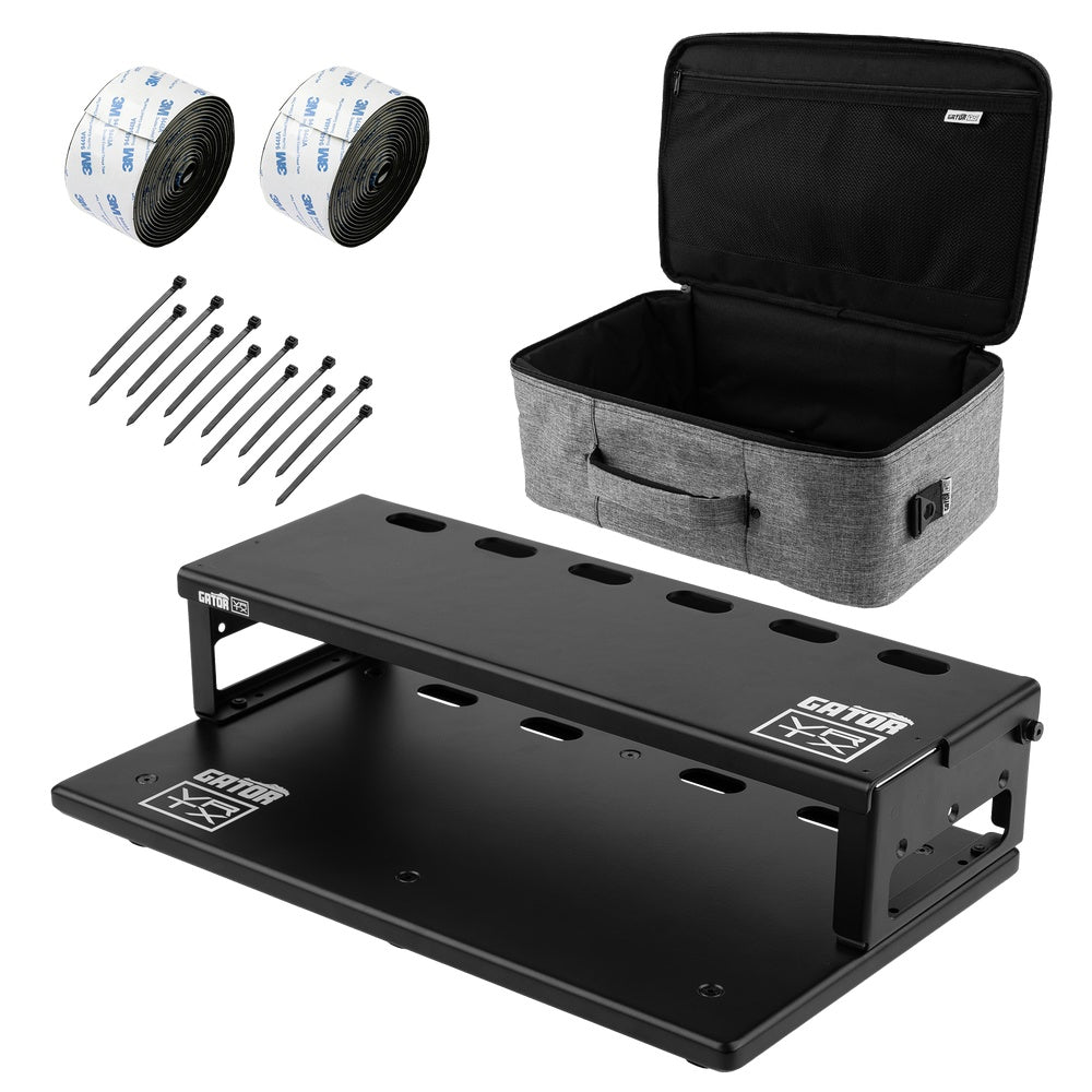 Gator GV-TL1710R1-GB Vertex Travel Lite Pedalboard | 17" x 10" with Riser