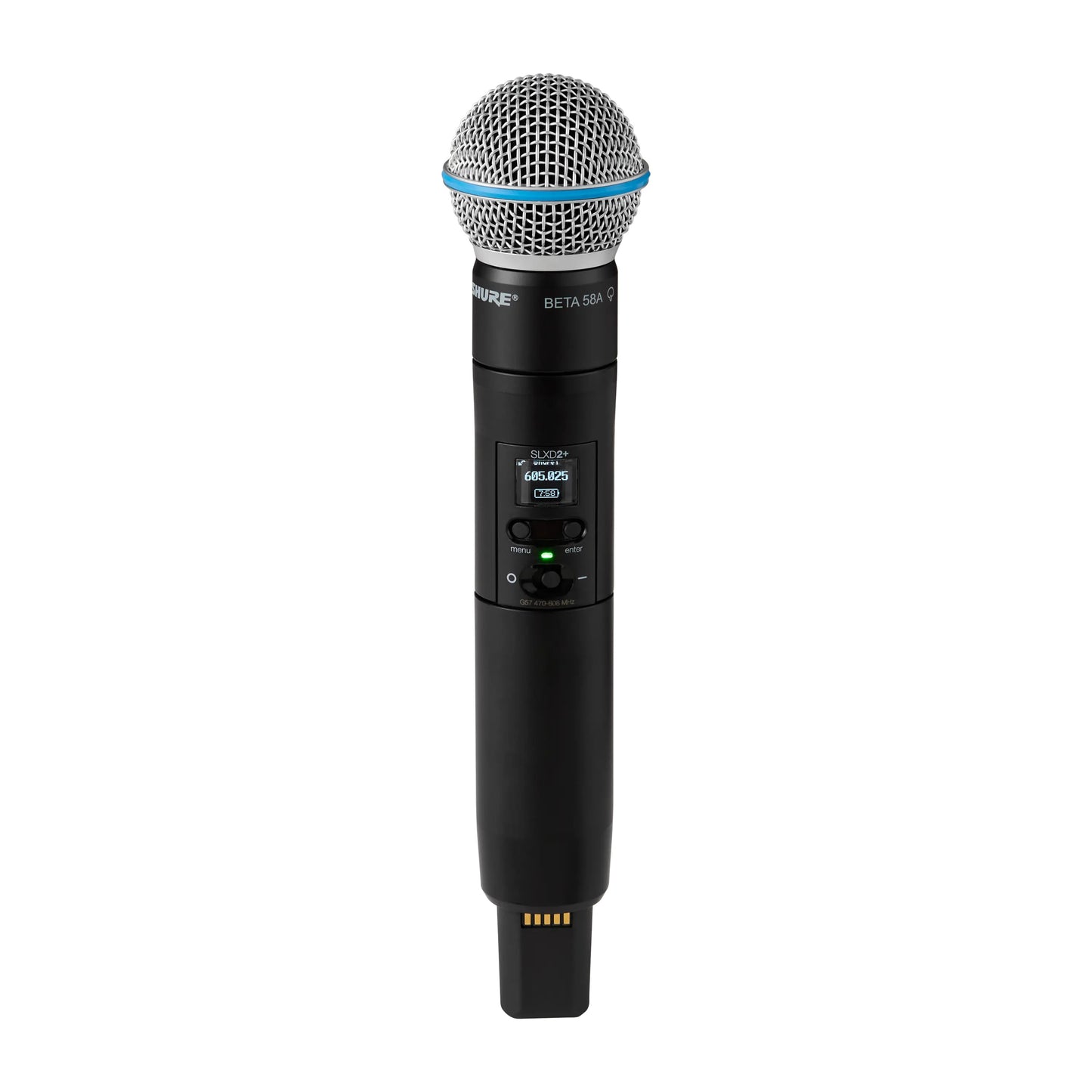 Shure SLXD2+TA/B58=-G57 Wireless Handheld Transmitter with Beta ® 58A Microphone