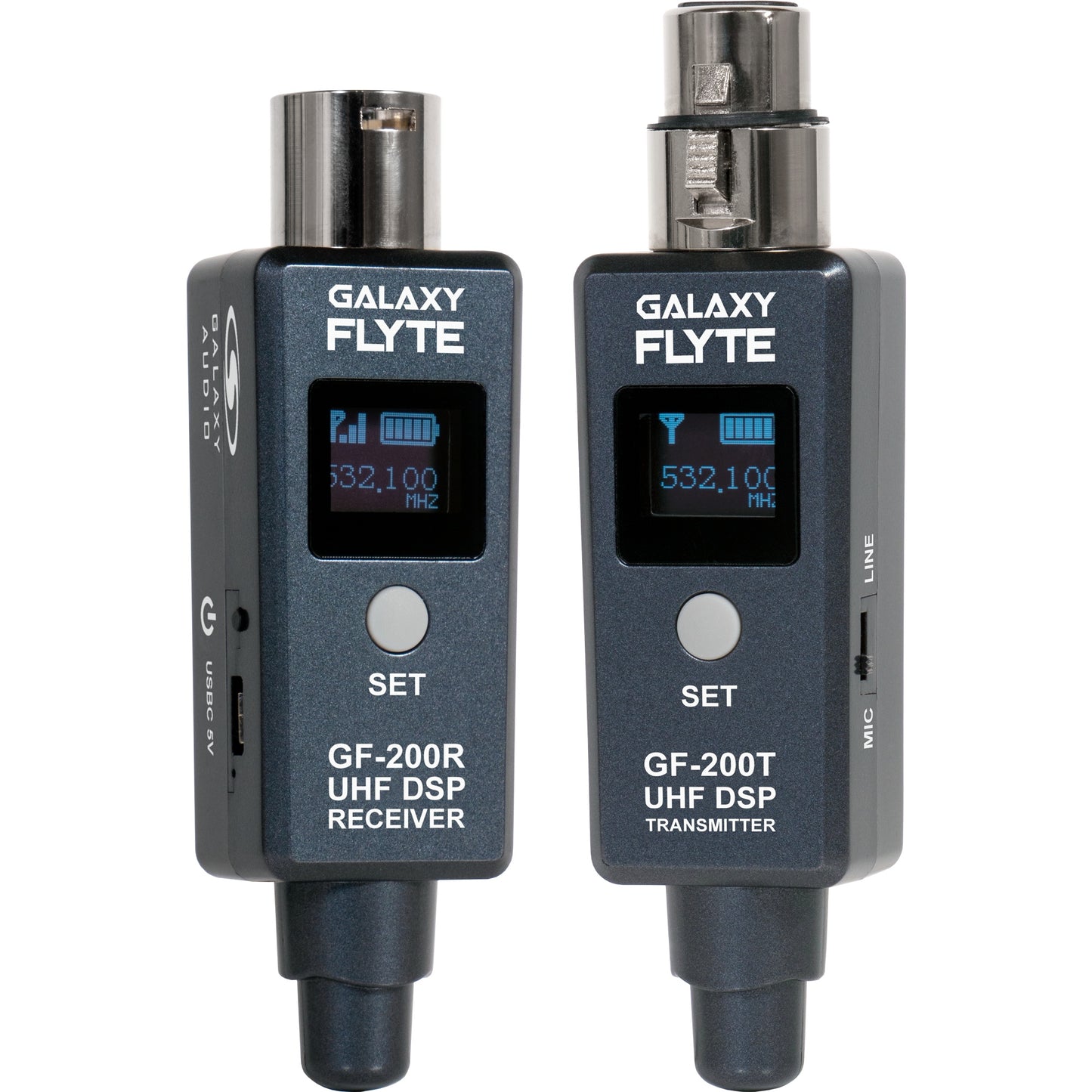 Galaxy Audio FLYTE Wireless System UHF XLR Plug-On | 500-523 MHz (CODE A) | With 1 Transmitter, 1 Receiver