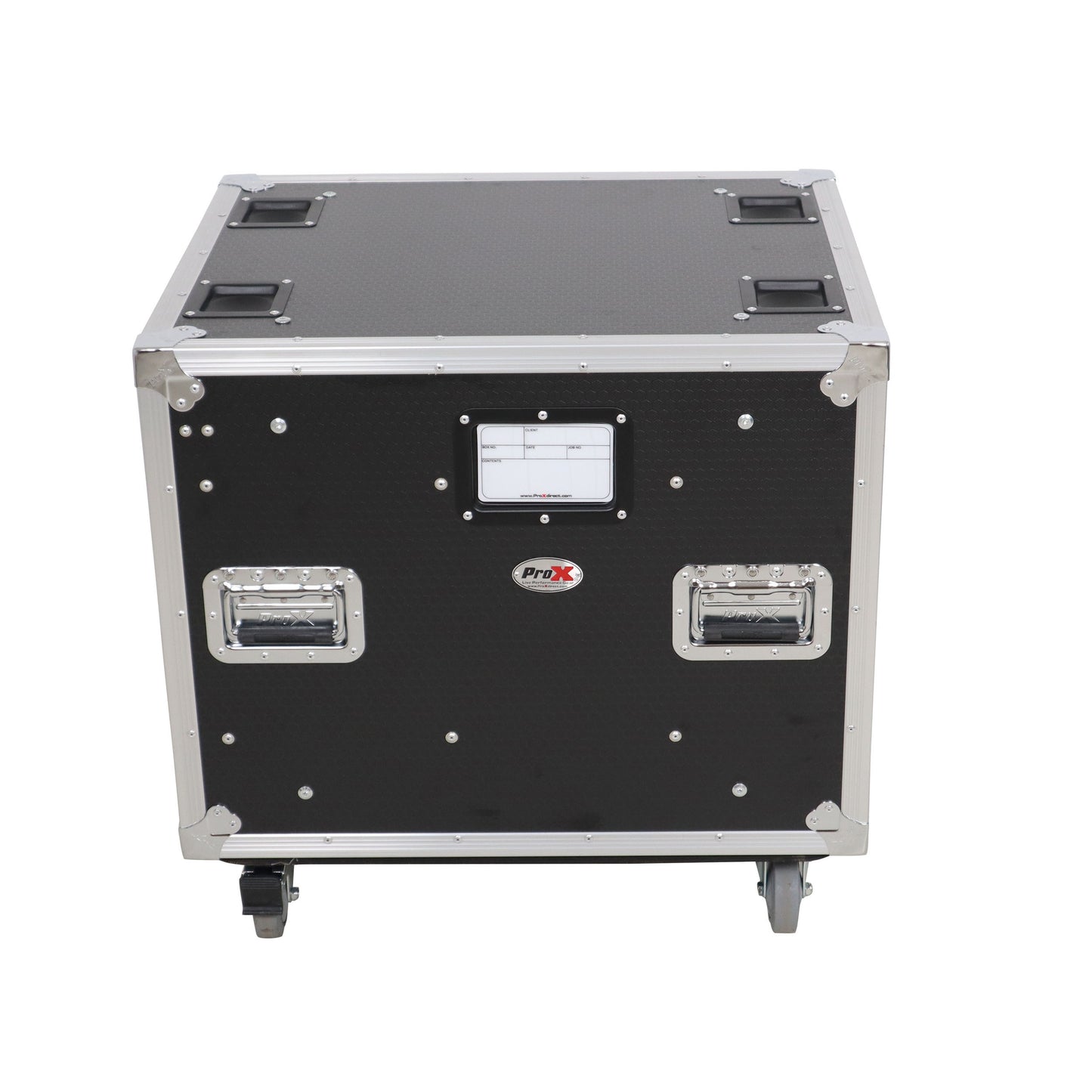 ProX Vertical Rack Shock Mount Case with Sliding Slam Doors | 10U | 20 in
