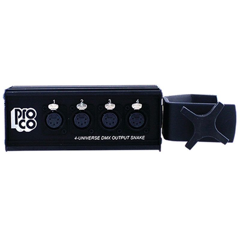 ProCo Sound DOC4U 4 Universe DMX Break Box | In | Truss Clamp