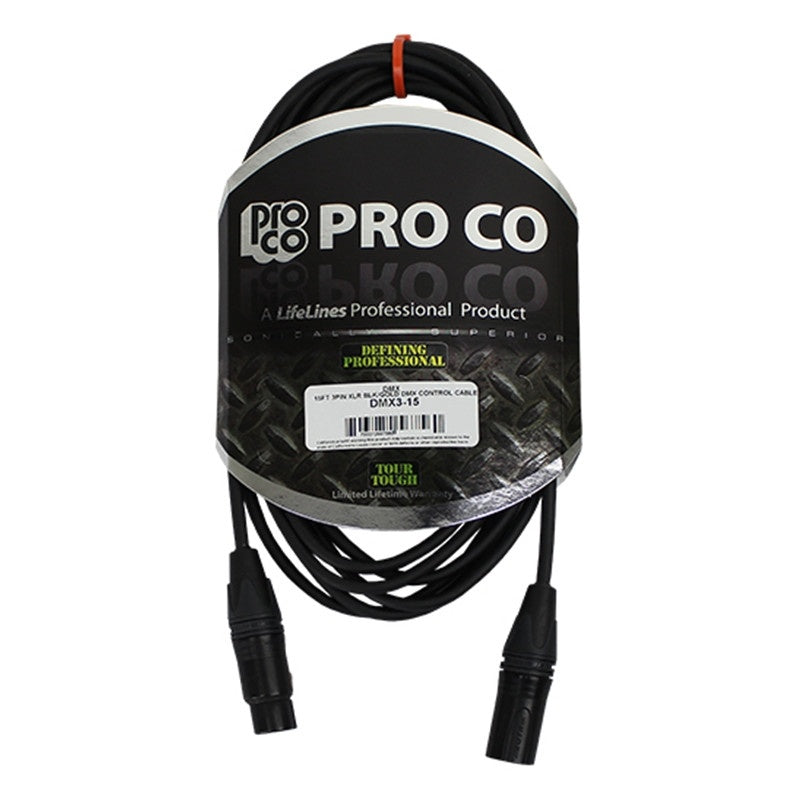 ProCo Sound DMX3 3-Pin Cable | 15 ft