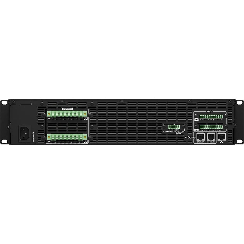 Yamaha XMS Series Power Amplifier 2U Class D With Hi-Z/Lo-Z | 8-Channel | Dante