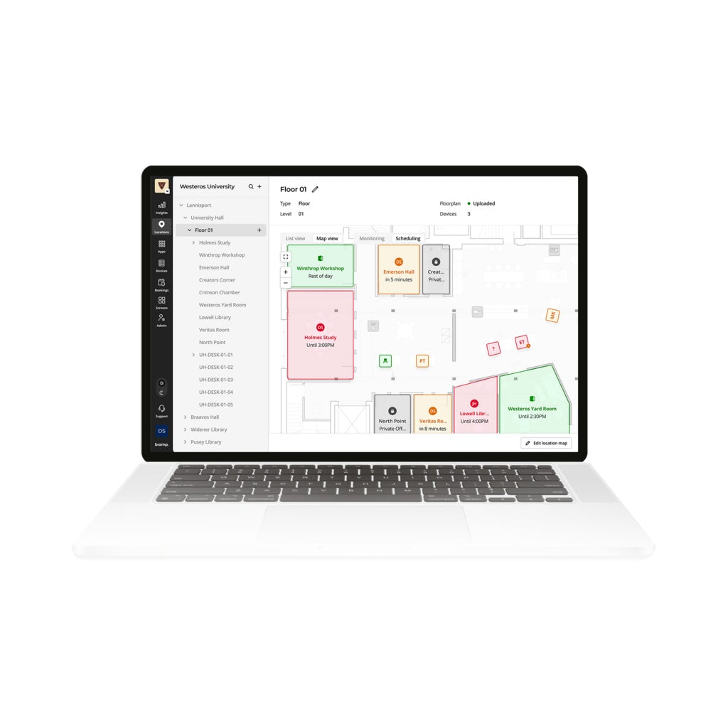 Biamp Workplace Booking License Cloud Booking Solution | 5-Year