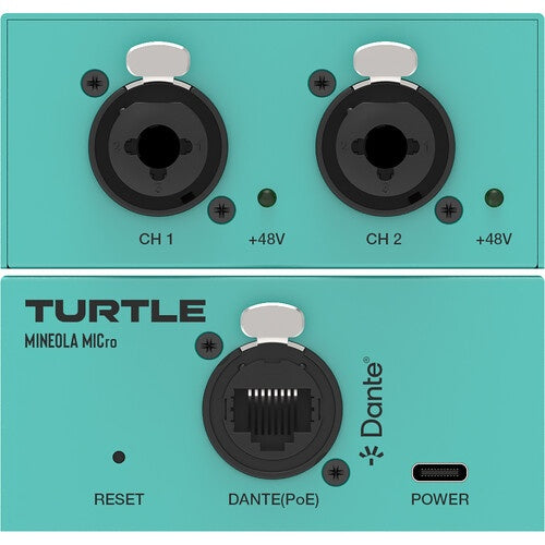 Turtle AV TAV-MINEOLAMICRO Dual XLR Dante Mic Preamp Converter