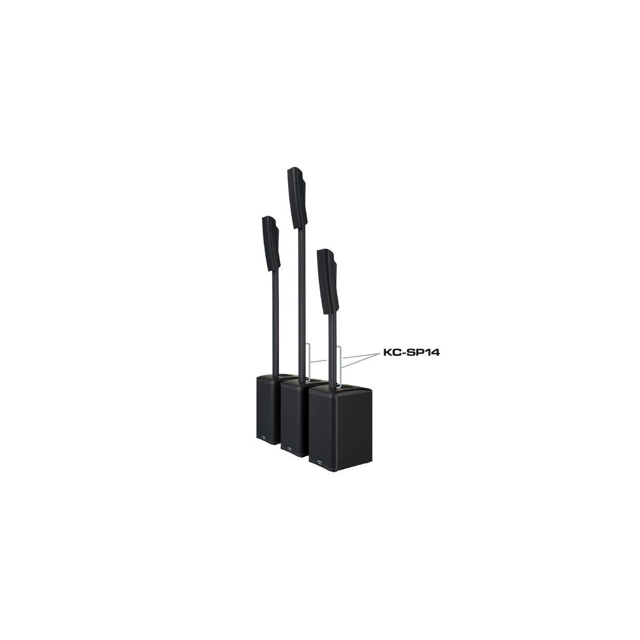 QSC KC-SP14-BK K Column 14" Extension Pole for KC12 | Black