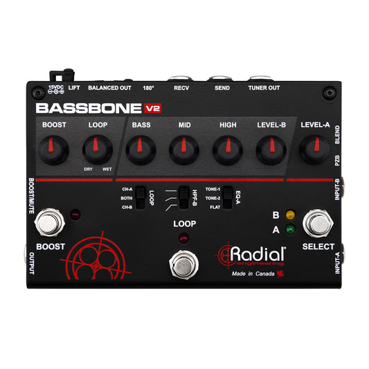 Radial R800 7071 00 Bassbone V2 Bass Preamp and DI Box