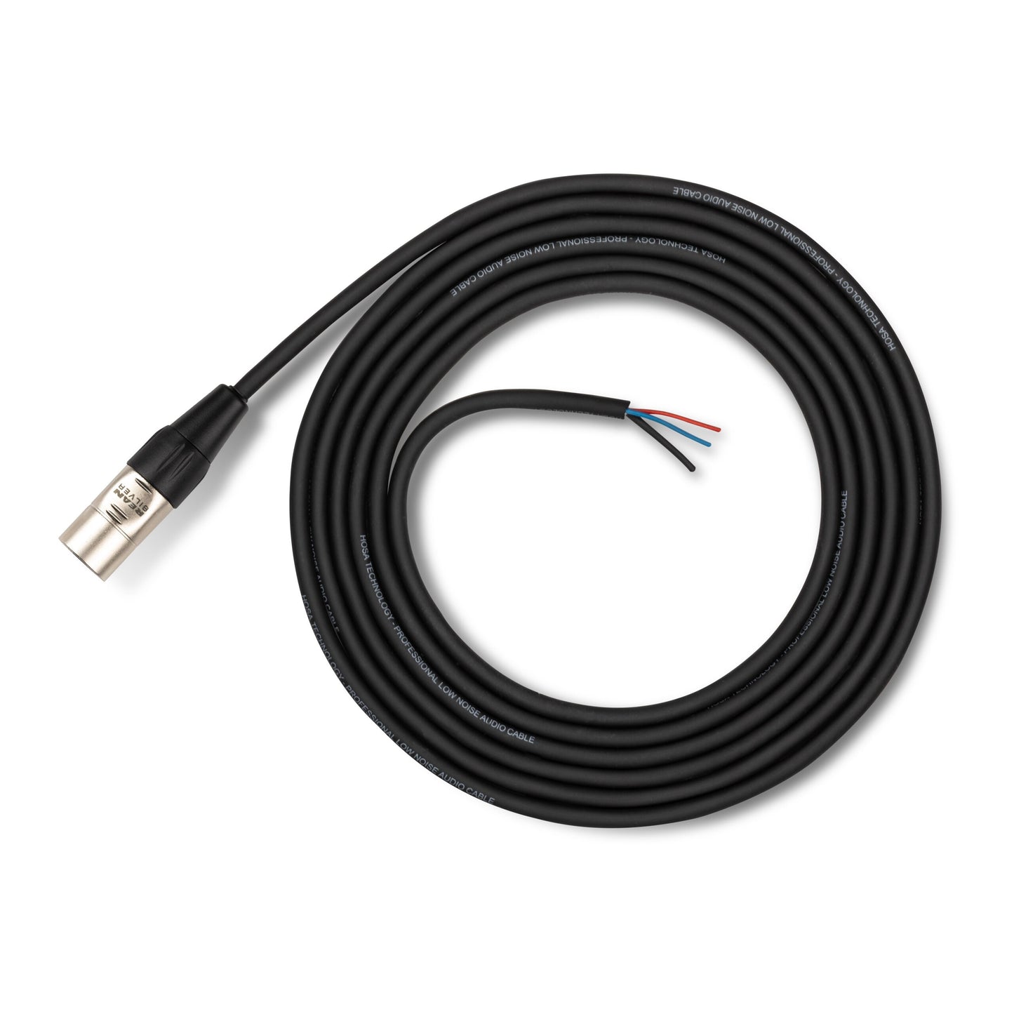 Hosa Pro Balanced Interconnect, REAN XLR to Blunt 10 ft Bulk Cable | XLR3F