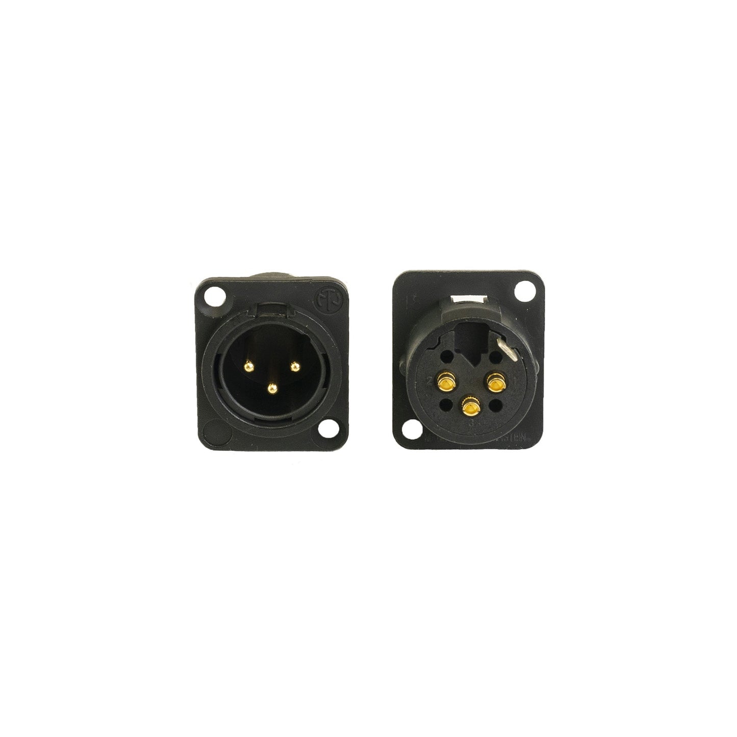 Ace Backstage C-15120 3-Pole Male XLR Panel Receptacle Gold Contacts