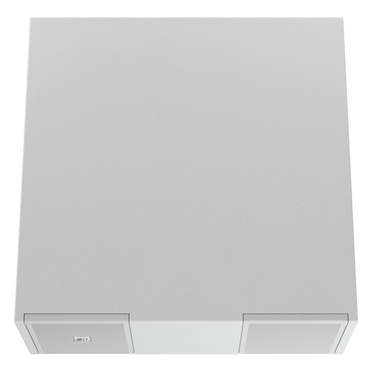 Mia-S110 subwoofer top-down view of the white cabinet lid with the front grilles and DAS logo visible along the bottom edge, DAS Audio
