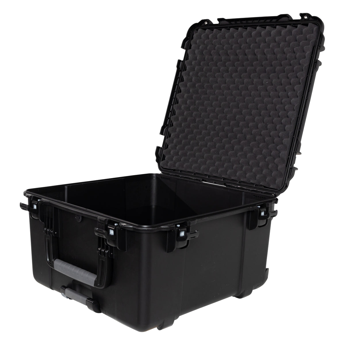 GU-2424-14-WPNF waterproof case open showing empty interior cavity and egg-crate foam lid lining, Gator