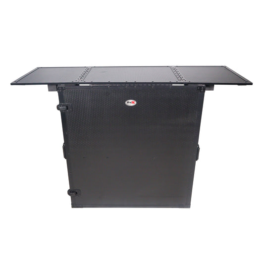 ProX XS-DJSTNBL Folding DJ Workstation Table With Rolling Wheels