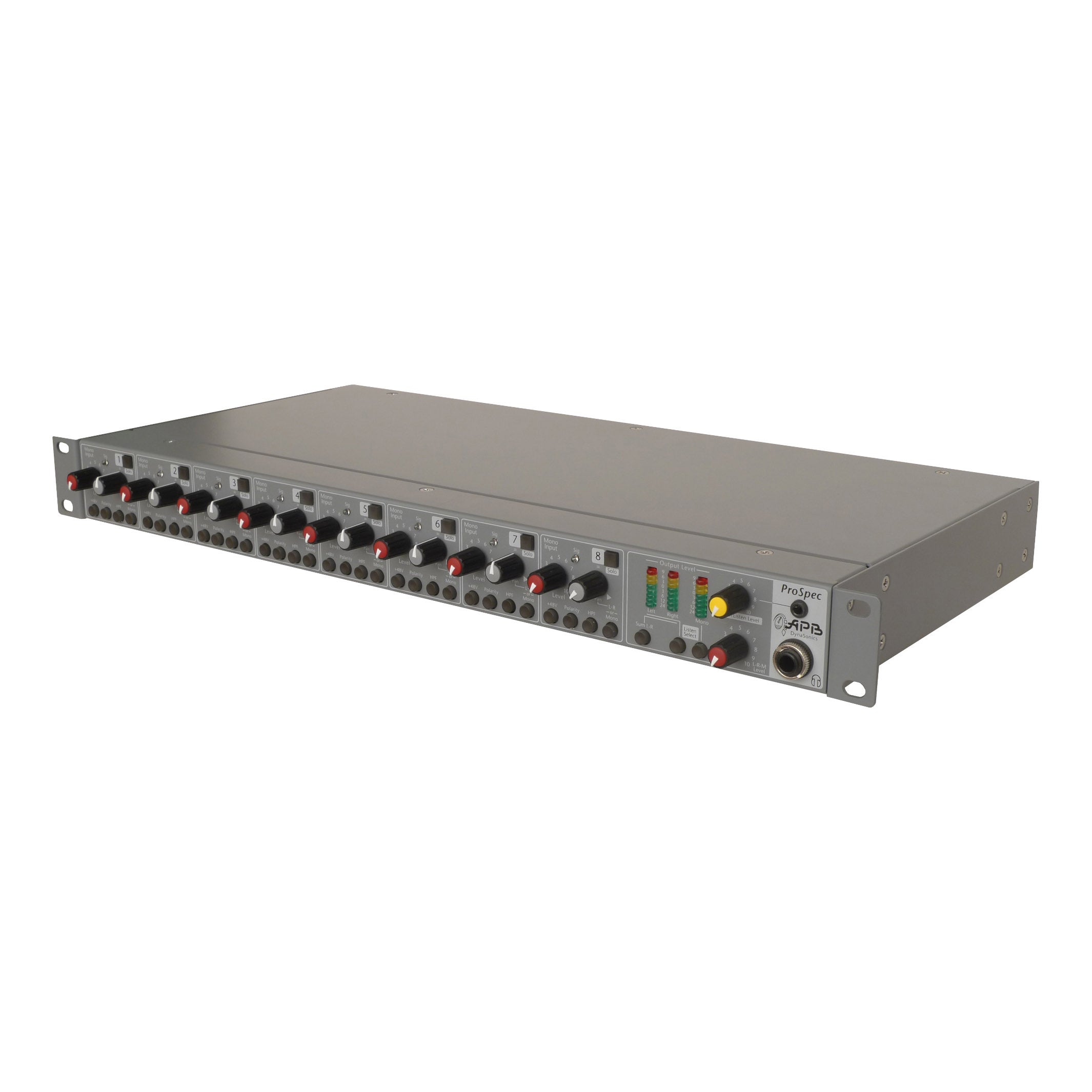 APB DynaSonics ProSpec 1U8M 8-Channel Mic Line Mixer – SoundPro