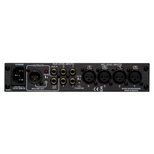 Shure SCM268 4-Channel Microphone Mixer back