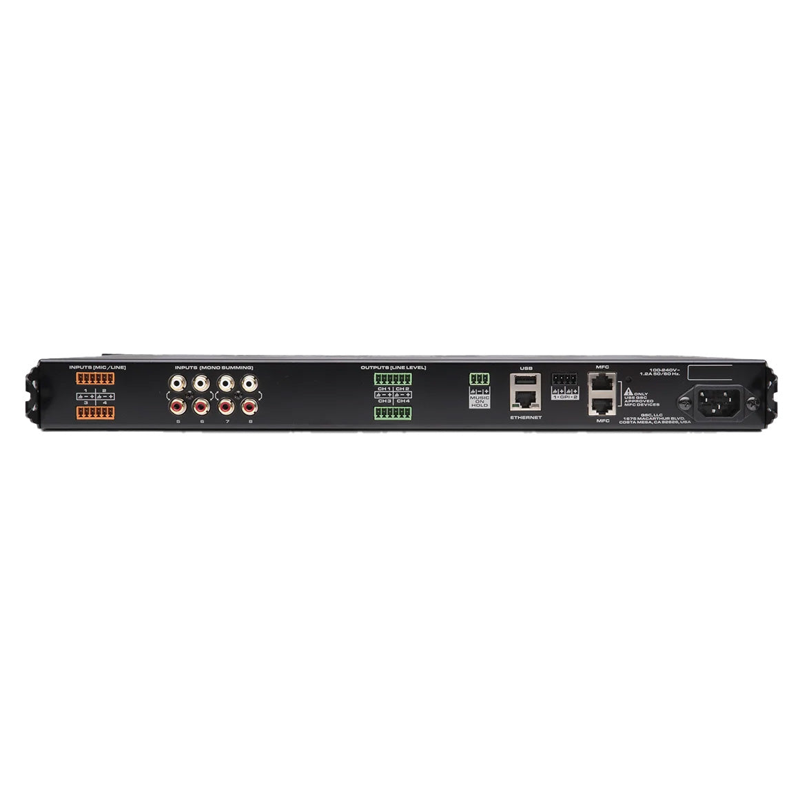 QSC MP-M40 Zone Mixer back