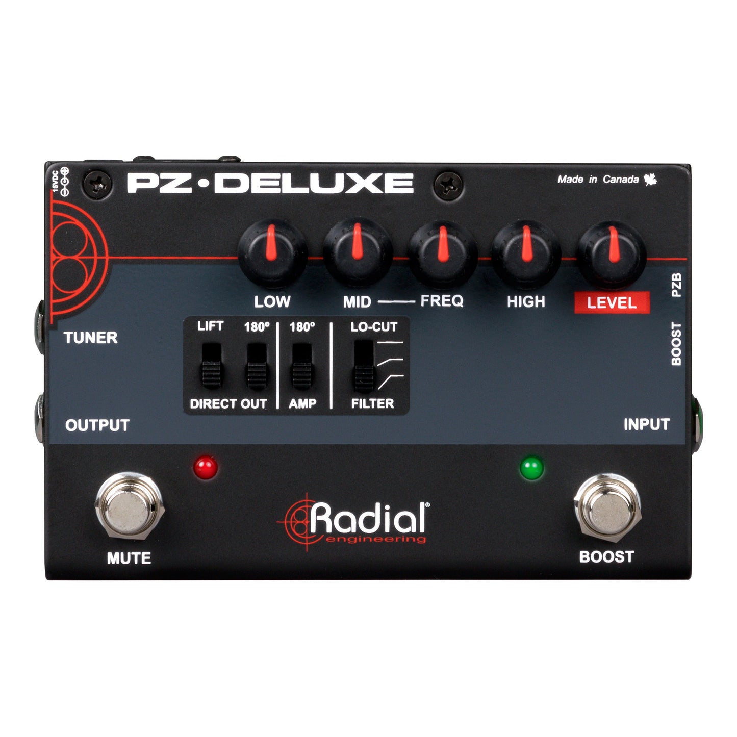 Radial PZ-Deluxe Acoustic Instrument Preamp Top