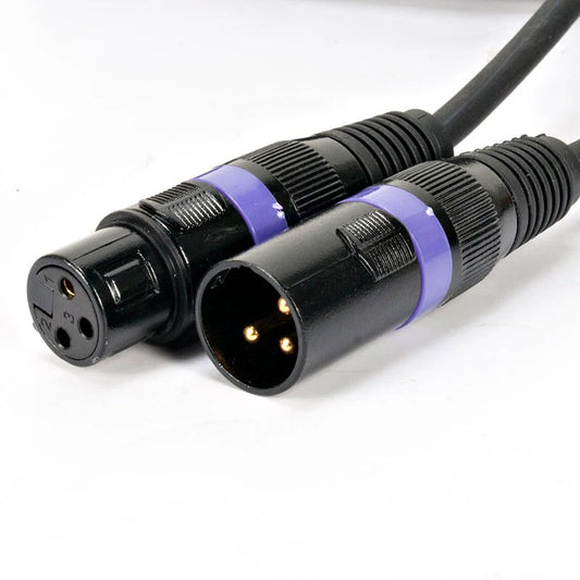 Accu-Cable AC3PDMX 3-Pin Male to Female DMX Cable | Length: 100 feet