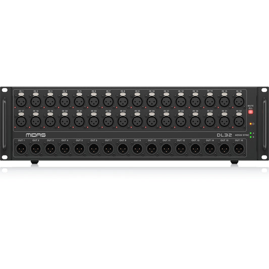 Midas DL32 32 Input, 16 Output Stage Box with 32 Midas Microphone Preamplifiers