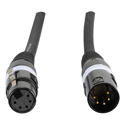 Accu-Cable AC5PDMX 5-Pin Male to 5-Pin Female DMX Cable | 50 feet