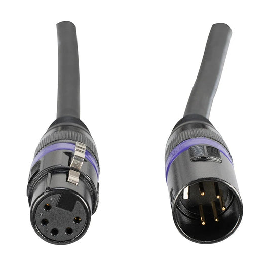 Accu-Cable AC5PDMX 5-Pin Male to 5-Pin Female DMX Cable | 100 feet