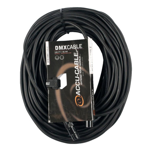 Accu-Cable AC5PDMX 5-Pin Male to 5-Pin Female DMX Cable 25ft