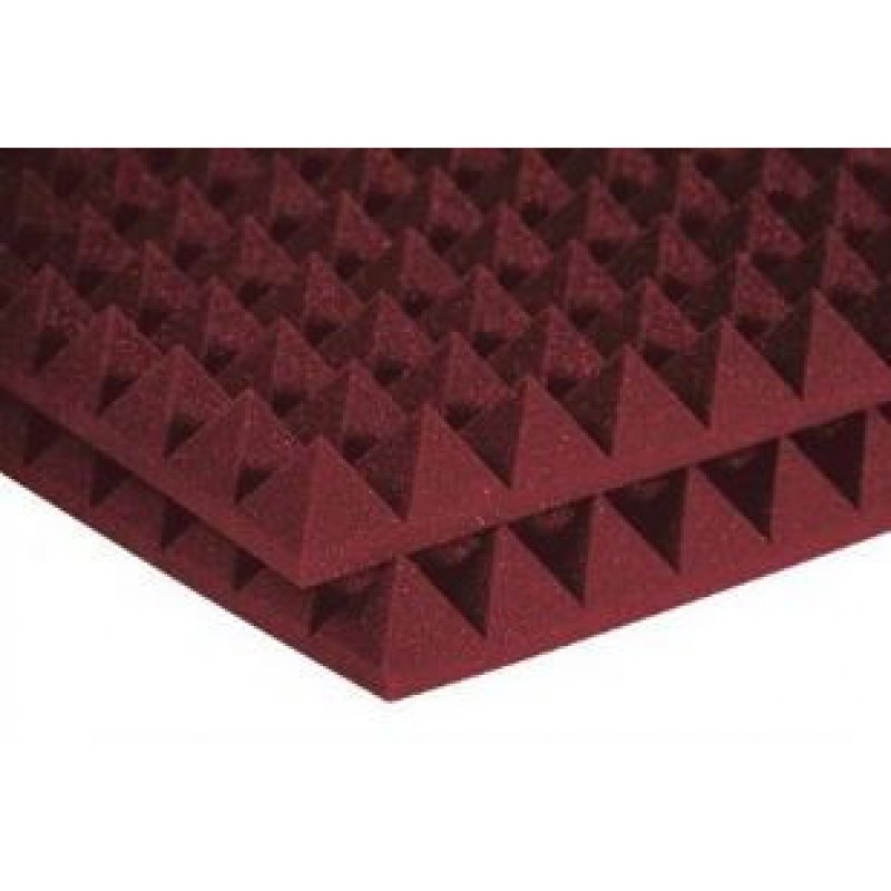 AURACO 2PYR24BUR 2" Studiofoam Pyramids (12-pack, 2'x4'x2", Burgundy)