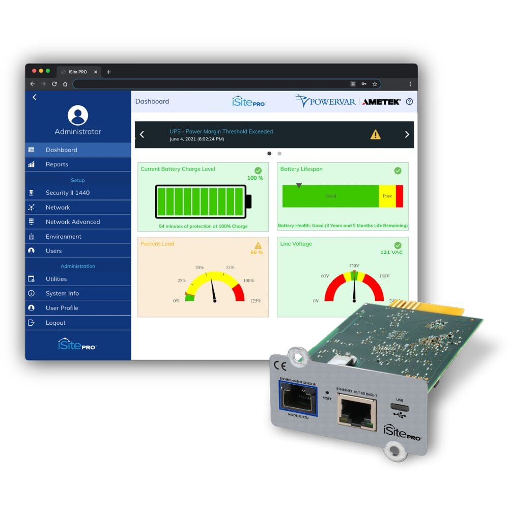 SurgeX 3000L-01 Snmp Card Network Adapter For Online Double Conversion Standalone Ups Models