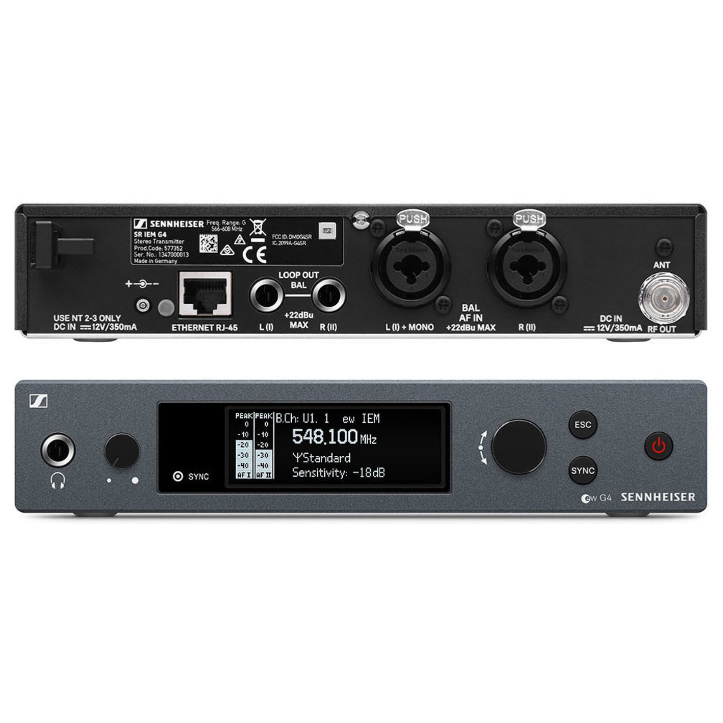 Sennheiser ew IEM G4-twin Wireless Monitoring System | Frequency: A (516-558 MHz)