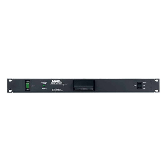 Lowell Rackmount Power Distribution Unit 1U AC Power Strip | 6 Outlets | 15A | Hooded Light, Surge Suppression