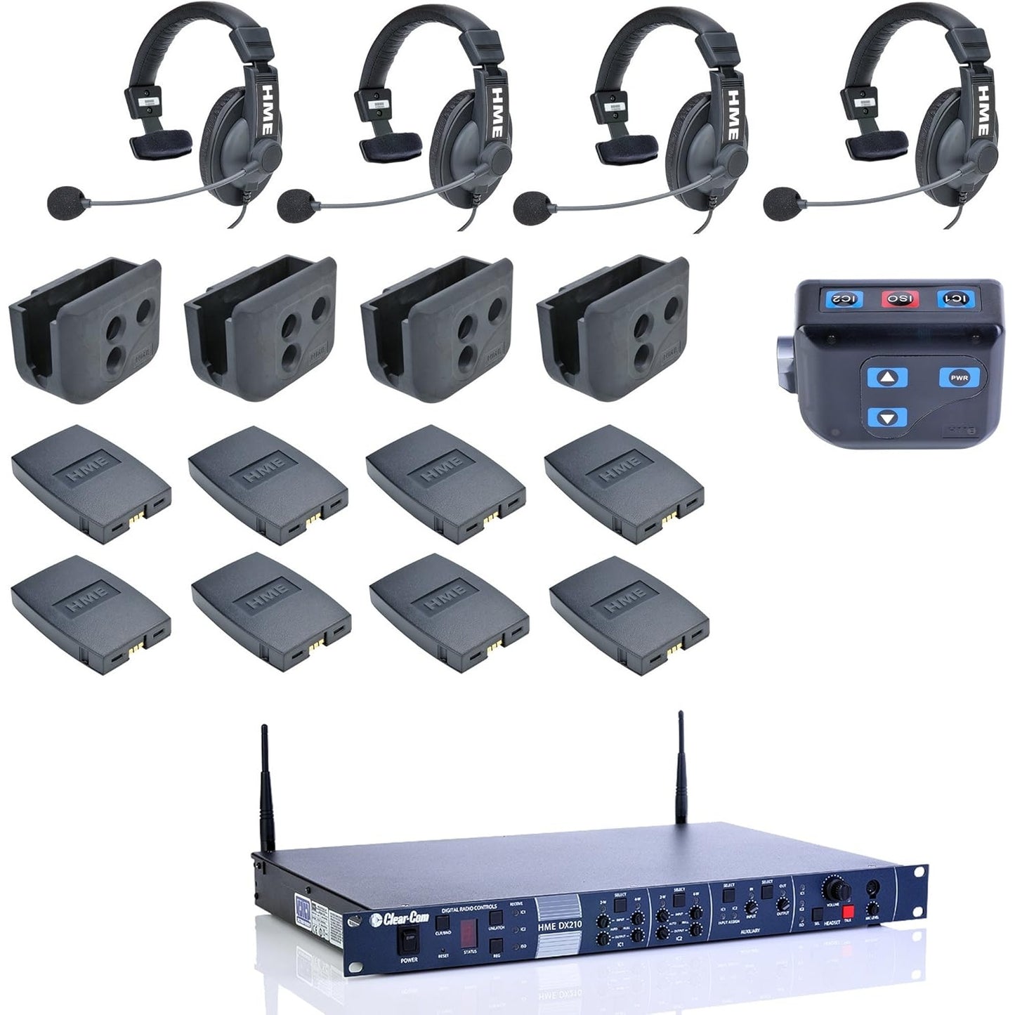 Clear-Com CZ11513 DX210 Four-User 2.4GHz Wireless Intercom Bundle