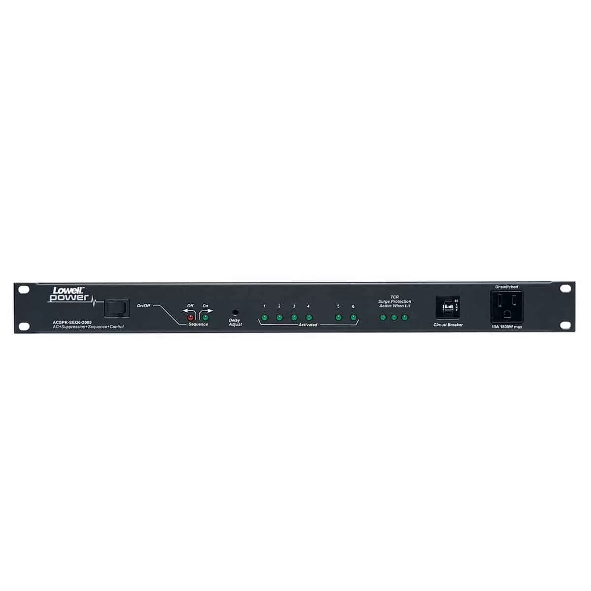 Lowell ACSPR-SEQ6-2009 20A Rack PDU With Sequencer and Surge Protection