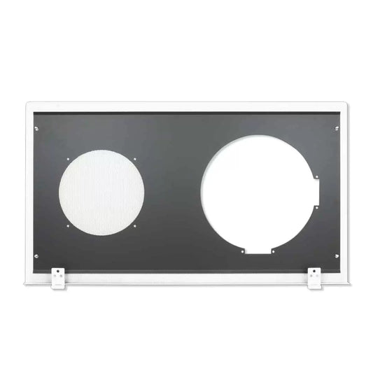 Lowell Clock-Speaker Center Grille with Frame for Wall Install | Full Perforation | Surface Mount