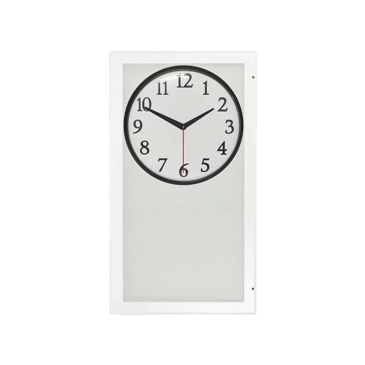 Lowell Clock-Speaker Center Grille with Frame for Wall Install | Full Perforation | Surface Mount
