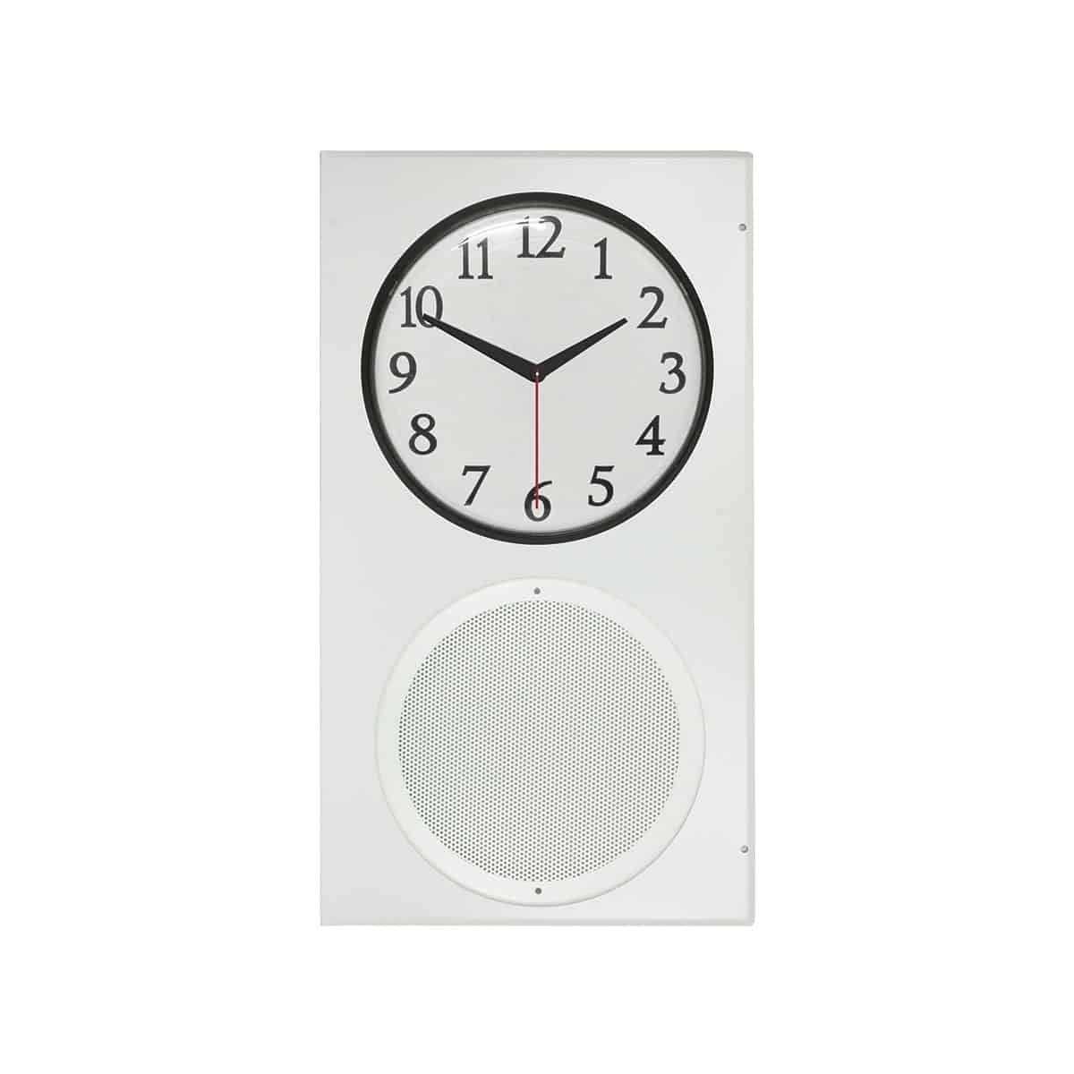 Lowell Clock-Speaker Center Grille with Frame for Wall Install | Round Bezel | Surface Mount