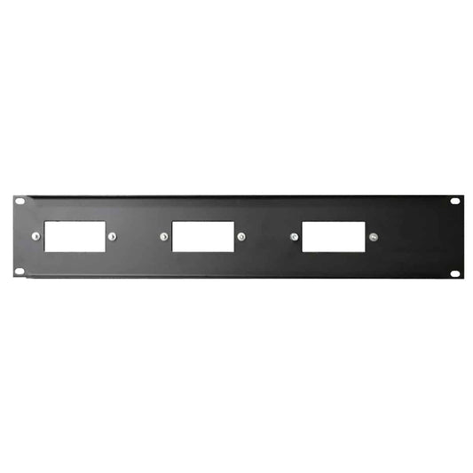 Lowell Rack Panel for 3 Decorator Devices, Horizontal Mount With PocketID | 1U