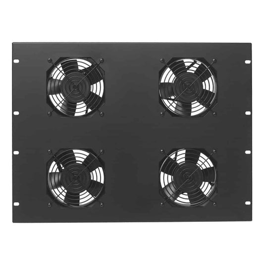 Lowell FW Series Rack Panel with Whisper Fans 19" Steel Panel | 4 Fans | Standard Cord