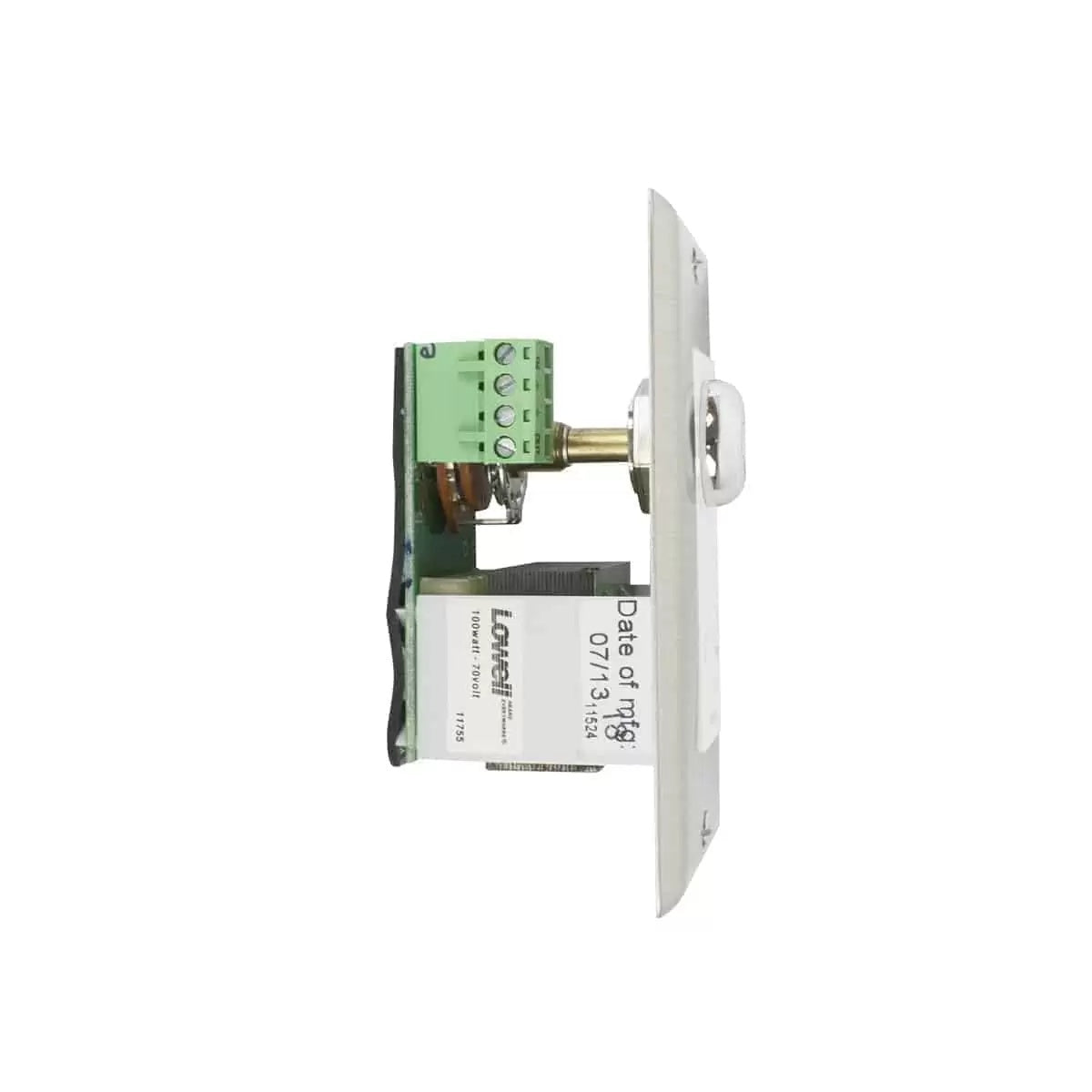 Lowell KL100 100W Mono Volume Control with Key Switch | Stainless Steel & White | No Bypass