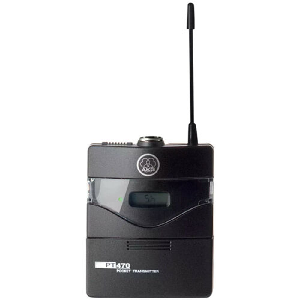 AKG 3302H00180 Pt470 Bd8 50Mw Wireless Bodypack Transmitter, Belt Clip, (1) Aa Lr6 Batt