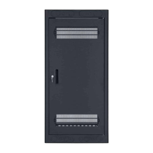 Lowell LER Series Enclosed AV Rack Welded Steel 19" Install Rack | 32"D | 24U | With Rear Door