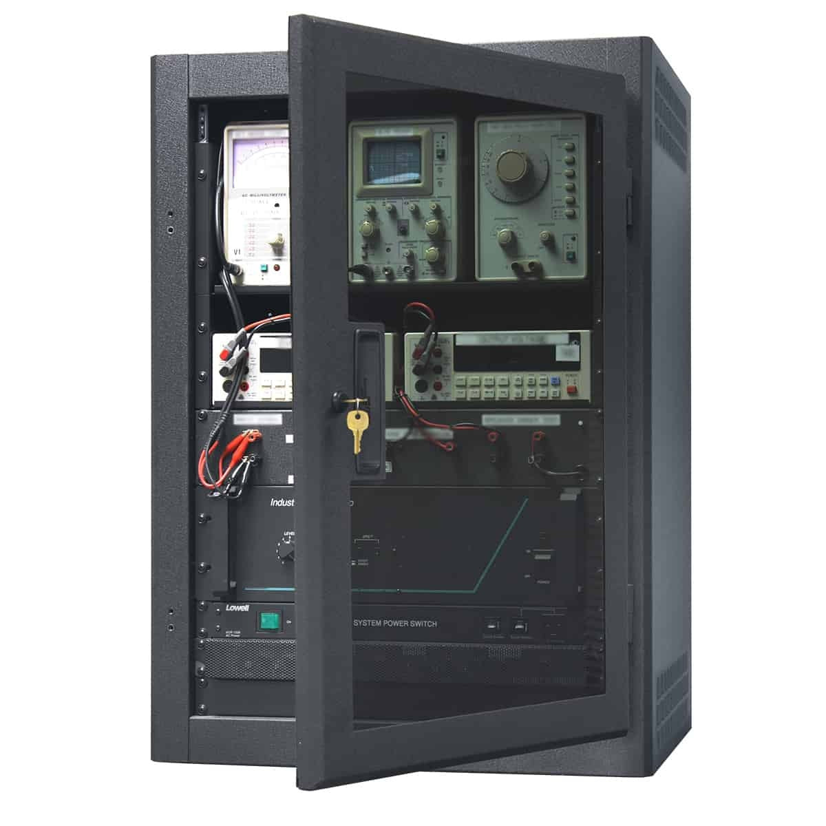 Lowell LFD Front Door for 22"/23"W Rack Surface-Mount Locking | 37U | Smoked Plexiglass